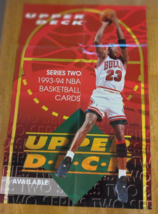 Michael Jordan Upper Deck Series 2 Basketball 1993 Promo Poster, Folder, &amp; Card - £49.52 GBP