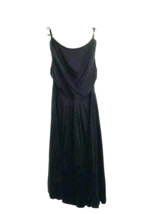 Liz Lange Nursing Maternity Sleeveless Midi Black Dress SP Small Petite Stretch - £11.93 GBP