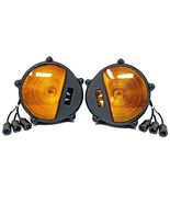 2 Pack Military Front Turn Signal Assembly - Black With Amber Light - Fi... - $149.95