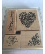 Stampin Up Rubber Stamp Set Kindness Shared Heart To Someone Special Rose Corner - $19.99
