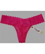 Beautiful JESSICA SIMPSON Hot Pink Stretch Lace Panties Thongs Wm&#39;s NWT ... - $13.66 CAD