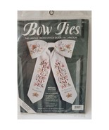 Personal Welcome Bow Ties Cross Stitch Kit NIP 11x17 Flowers Room to Per... - $13.03 CAD