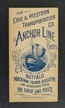 1895 antique ERIE WESTERN TRANSPORT ANCHOR LINE TIMETABLE great lake rt ... - $173.25
