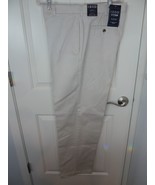 Izod Golf SportFlex Pants Men 36x34 off white  Flat Front no wrinkle met... - $40.58 CAD