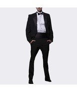 Mens Black Notch Collar Tuxedo Jacket, Polyester - $68.80 CAD