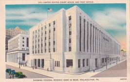 United States Court House Post Office Philadelphia Pennsylvania PA Postcard D57 - £2.35 GBP