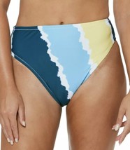 Jessica Simpson Bikini Bottoms High Waist Blue Yellow Multi Size Small $48 - Nwt - £7.29 GBP