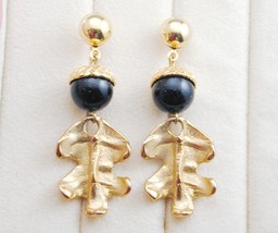 Vintage Carol Dauplaise Acorn &amp; Oak Leaf Pierced Dangle Earrings - $29.99