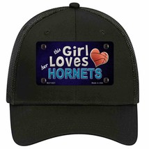 This Girl Loves Her Hornets Novelty Black Mesh License Plate Hat - £23.14 GBP