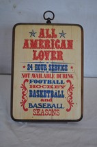 VTG American Publishing Corp - All American Lover Wooden Sign - £27.25 GBP