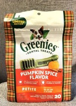 Greenies Pumpkin Spice Flavor PETITE Chew Dental Treats 20 Count Bag - $9.00