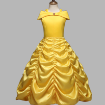 Princess Belle Yellow Off Shoulder Layered Costume Dress Little Girl 2-10 Years - £12.46 GBP+