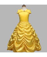 Princess Belle Yellow Off Shoulder Layered Costume Dress Little Girl 2-1... - £12.63 GBP+