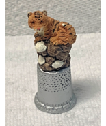 Collectible resin thimble decorated with animal 2” x 1” tiger - $13.49