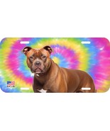 STAFFORDSHIRE BULL TERRIER RED DOG CAN PERSONALIZE NOVELTY METAL LICENSE... - $12.21 CAD+