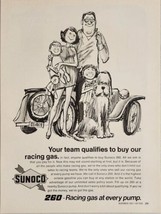 1969 Print Ad Sunoco 260 Racing Gas Highest Octane Gasoline Cartoon Family - $15.28