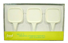 Food Network Erasable Ceramic Cheese Markers with Marker New in Package - £12.28 GBP