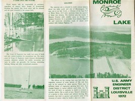 Monroe Lake Reservoir Brochure Salt Creek White River Indiana 1972 - £17.03 GBP