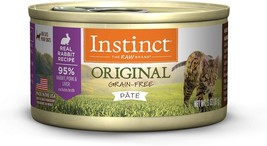 Instinct Grain Free Wet Cat Food Pate, Original Natural Canned Cat Food, Rabbit, - £63.93 GBP