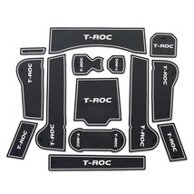 1Set Car Interior Anti-Slip Door Groove Mat For  T-ROC T ROC VW TROC 2017 2018 C - £82.50 GBP