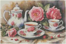 Counted Cross Stitch patterns/ Tea Party and Flowers/ Dream Home 98 - $8.99