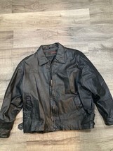 Phase Two Men&#39;s XL Black Genuine Leather Bomber Motorcycle Jacket - $60.00