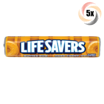 5x Rolls Lifesavers Butter Rum Flavor Hard Candy | 14 Candies Each | 1.14oz - £9.29 GBP