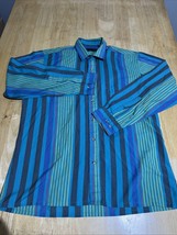 Basic Elements - Men&#39;s Dress Shirt - Large Button-Down Blue Long Sleeve - $244.36 MXN