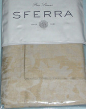 Sferra Petalo Gold Standard Sham Floral Cotton Sateen Jacquard New - £39.89 GBP