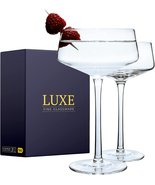 The TAG Store Luxe Martini Glasses Set of 2 | 8Oz Coupe Glass Set | Hand... - £37.51 GBP