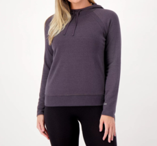 zuda Z-Knit Brushed Rib Hoodie with Drawcord- IRON, X-LARGE  A468469 - £25.03 GBP