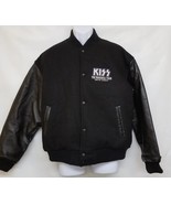 KISS - ORIGINAL FAREWELL CREW MEMBERS WOOL &amp; LEATHER BOMBER JACKET SIZE ... - $465.00