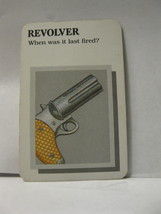 1988 Clue Master Detective Board Game Piece: Revolver Weapon Card - £0.98 GBP