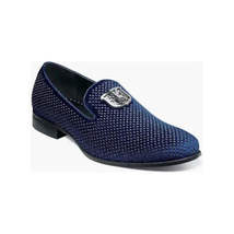 25228, Stacy Adams Micro Suede Shoes Swagger Slip On Studded All Colors image 7