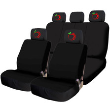 For CHEVY Car Truck SUV Seat Covers Set Red Apple Design Front Rear New - £30.26 GBP