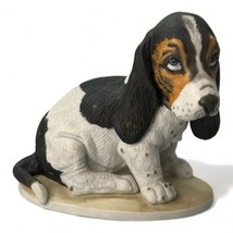 Basset Hound Figurine HOMCO MASTERPIECE Porcelain Puppy dog Beagle 1983 ... - £21.01 GBP