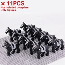 11pcs Medieval Military Sets Cavalry Figures Horse Animals Building Bloc... - £11.54 GBP