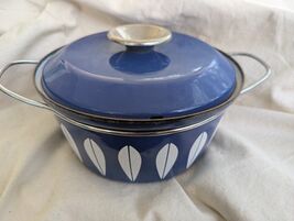 Cathrine Holm 3 Quart Dutch Oven Casserole Royal Blue White Lotus Norway 10 - €95,77 EUR