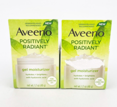 Aveeno Positively Radiant Hydrating Gel Moisturizer 1.7oz Lot of 2 - $33.81