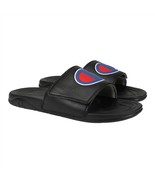 Champion Men&#39;s Black Mega Slide Slip-on Adjustable Sandal Unisex Shoe Si... - £13.15 GBP