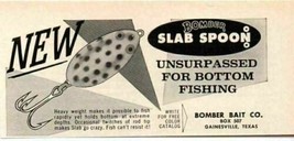 1961 Print Ad Bomber Slab Spoon Bottom Fishing Lures Gainesville,TX - £6.61 GBP