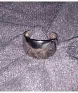 Park lane 1 1/2&quot; wide 6 1/2&quot; modernist silver tone cuff bracelet ex cond - $17.00