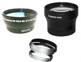 Wide + Tele Lens + Hood + Adapter Tube bundle for FujiFilm X100, X100s, X100F, - £38.75 GBP