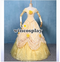 Princess Belle cosplay costume Belle yellow costume Dress Women Hallowee... - £96.00 GBP