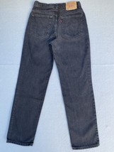 Vintage Levi Jeans 28x29.5 Black Denim Slim Fit Straight Leg Mom Canada ... - £20.91 GBP