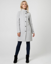 Le Chateau Wool Blend Funnel Neck Asymmetrical Grey Coat Size XXL - £135.95 GBP