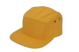 Gold Yellow - 5 Panel Hat Cap Hip Hop Strapback Cap Jockey Skateboard - $20.50
