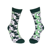 Green Tetris Patterned Office Socks from the Sock Panda - £7.59 GBP