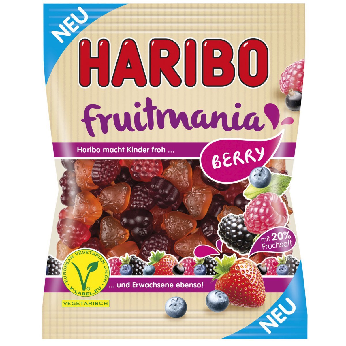 Primary image for Haribo - Fruitmania Berry Vegetarisch Gummy Candy 175g