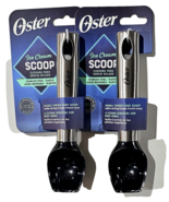 2 Pack Oster Ice Cream Scoop Durable Tapered Edge Stainless Steel Black ... - $35.54 CAD